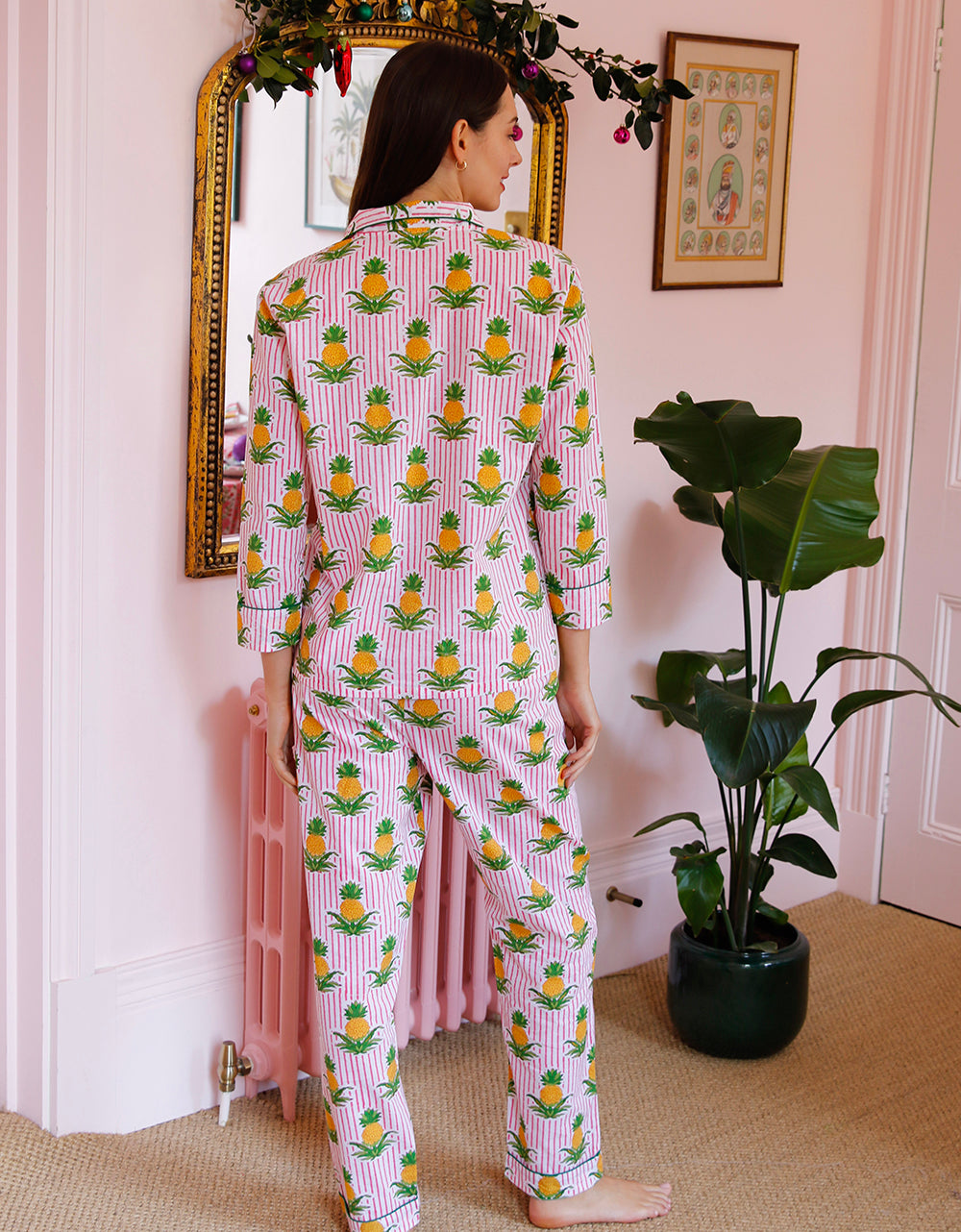 Pink City Prints Candy Pineapple Pyjama Set