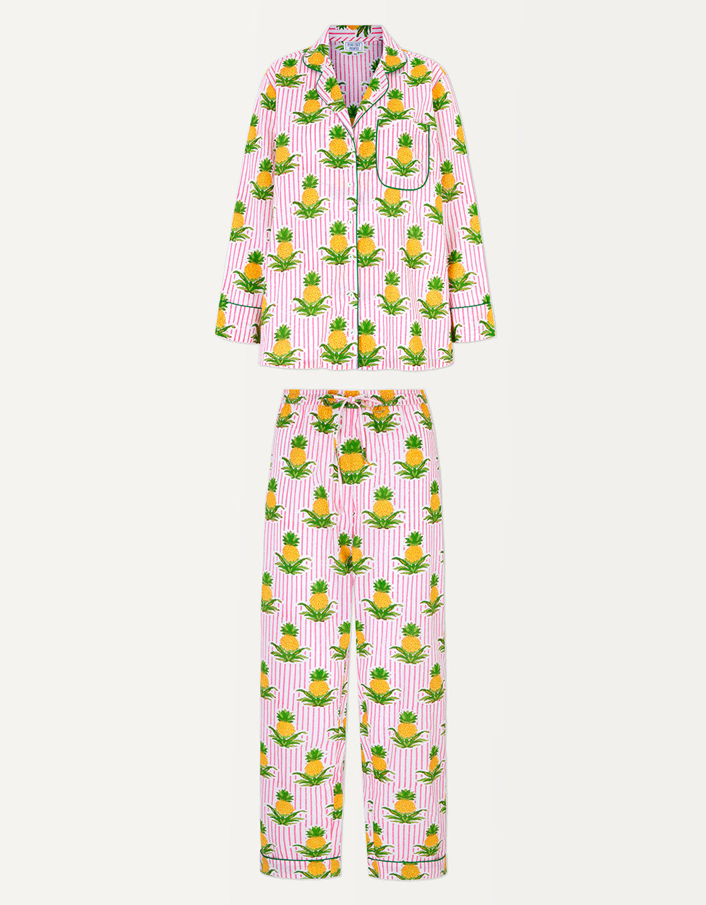 Pink City Prints Candy Pineapple Pyjama Set