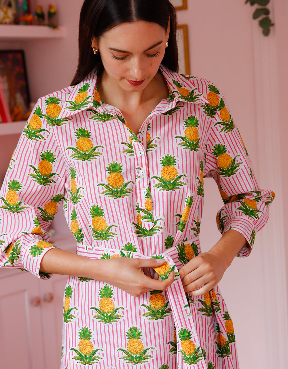 Pink City Prints Candy Pineapple Tonie Dress