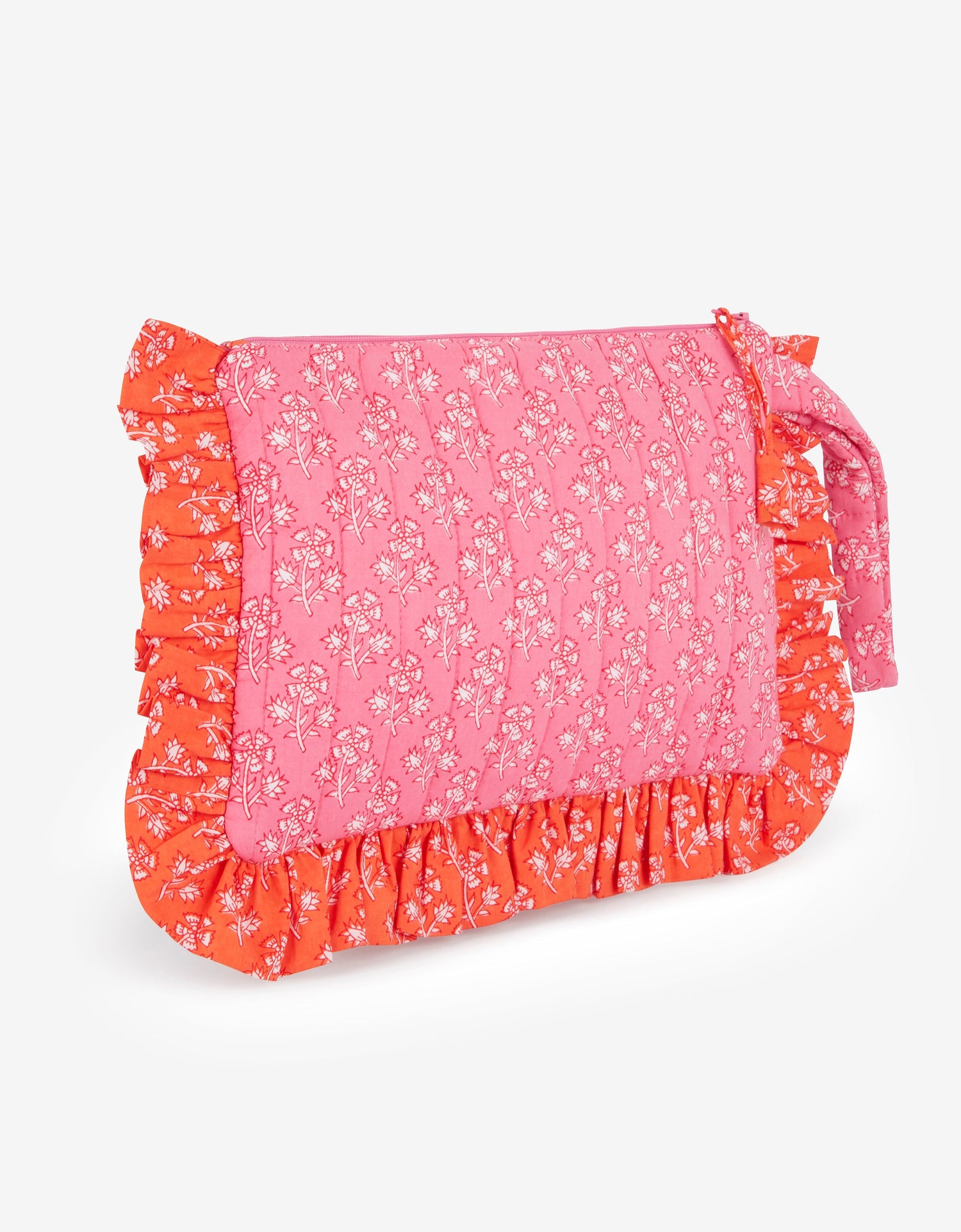 Pink City Prints Candy Ruffle Pouch