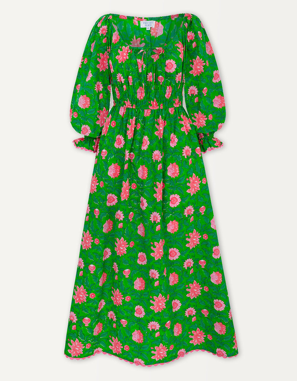 Pink City Prints Emerald Jungle Hampi Dress