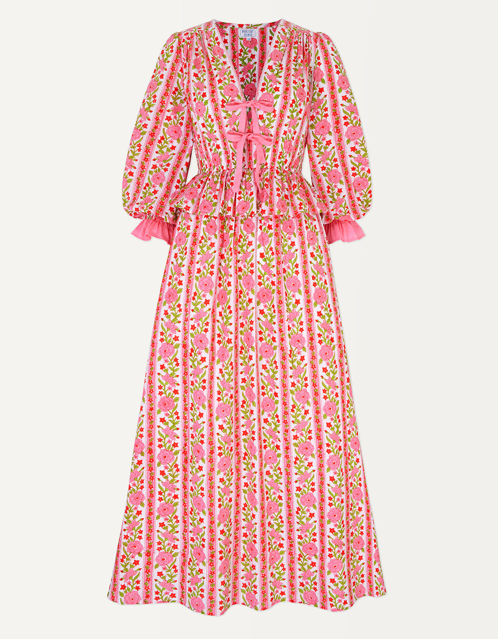 Pink City Prints Festive Border Melanie Dress