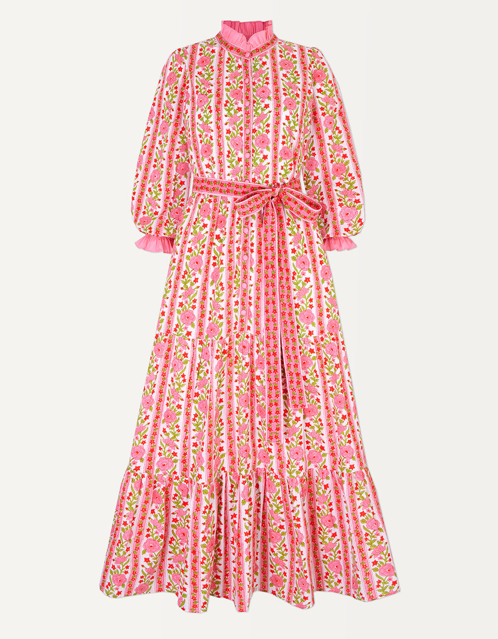 Pink City Prints Festive Border Tilly Dress