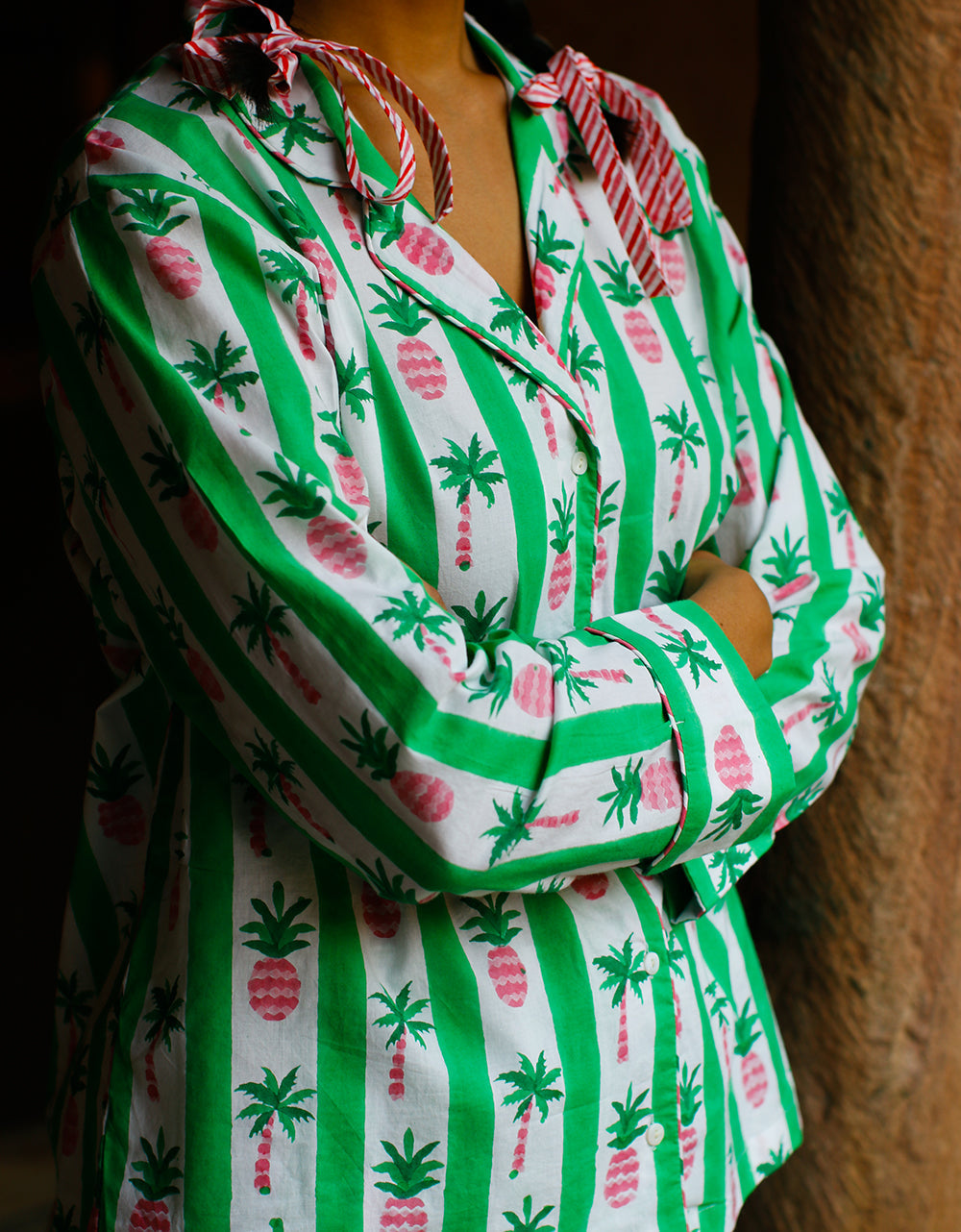 Pink City Prints Festive Pineapple Pyjama Set