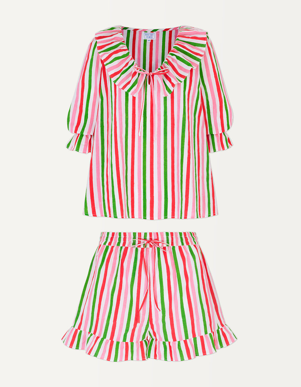 Pink City Prints Festive Stripe Cally Set