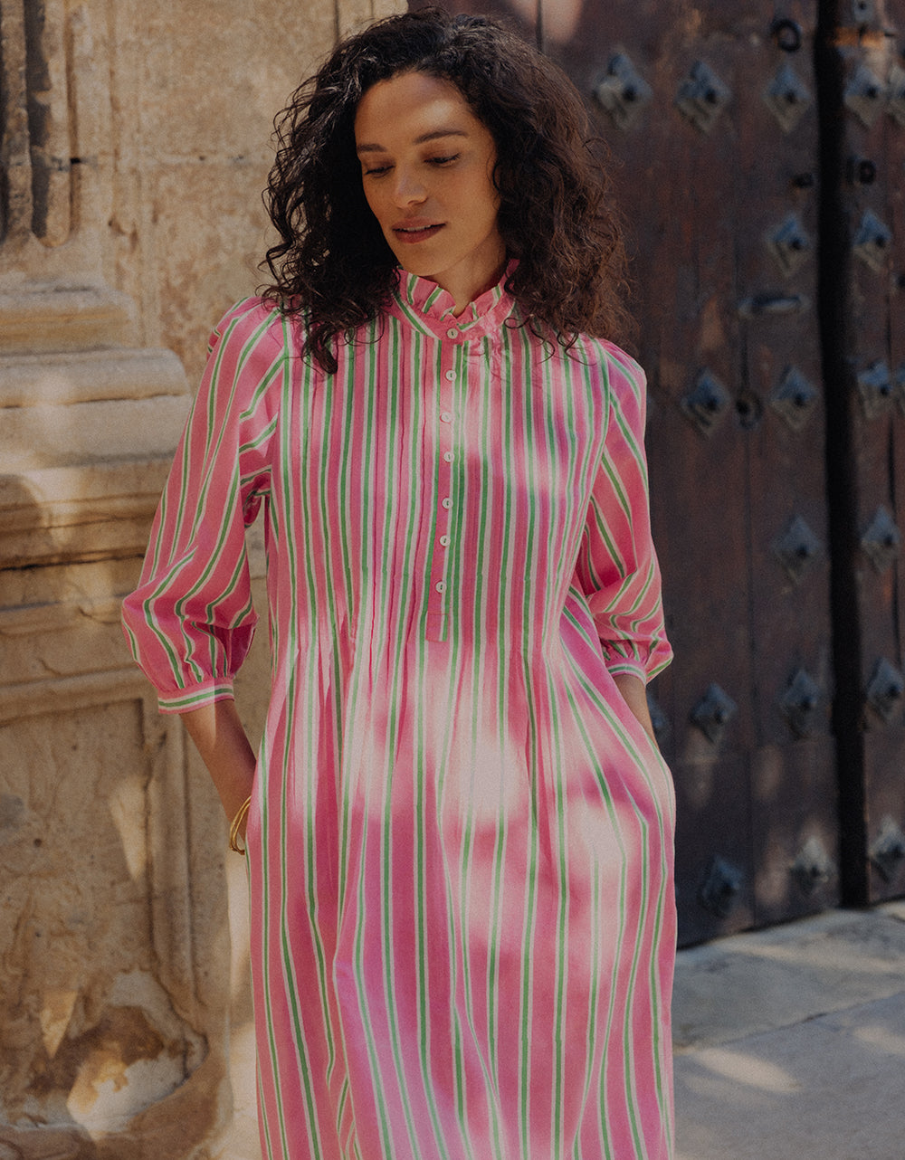 Pink City Prints Ice Lolly Stripe Anjuna Kaftan