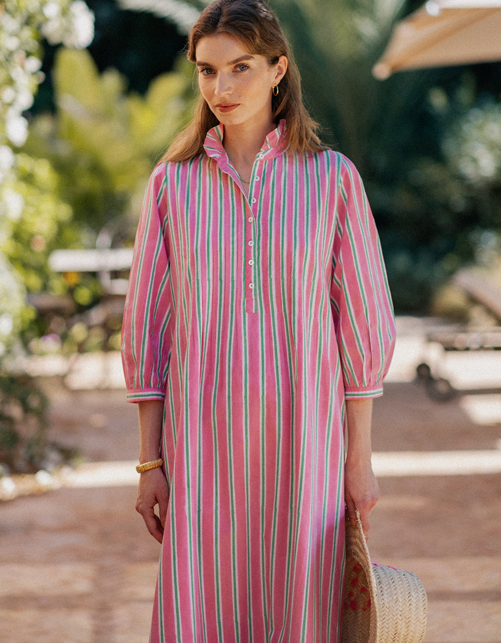 Pink City Prints Ice Lolly Stripe Anjuna Kaftan