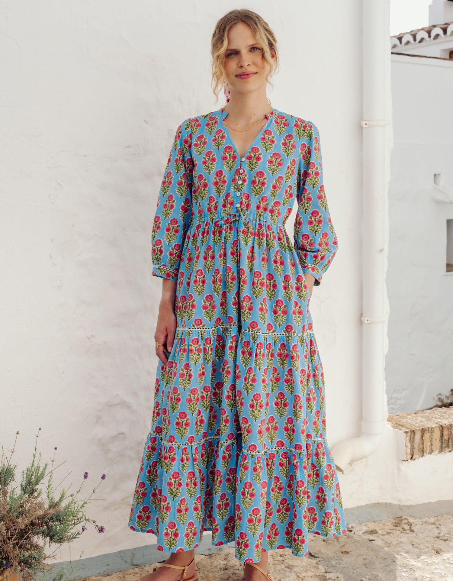 Pink City Prints Island Buta Maria Dress