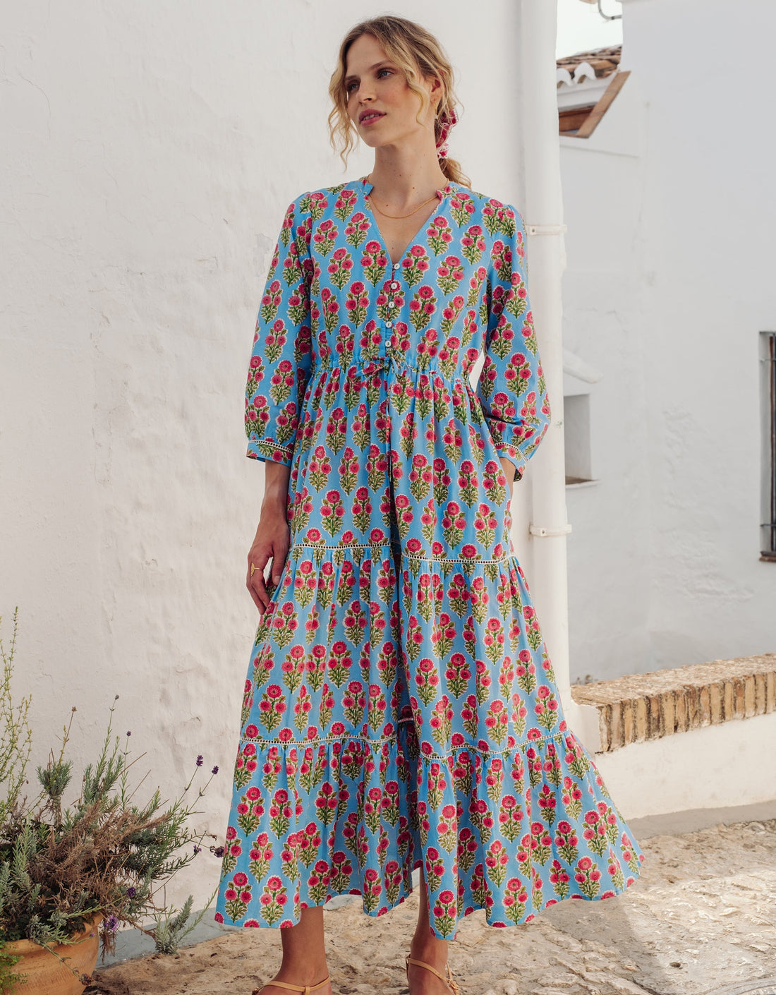 Pink City Prints Island Buta Maria Dress