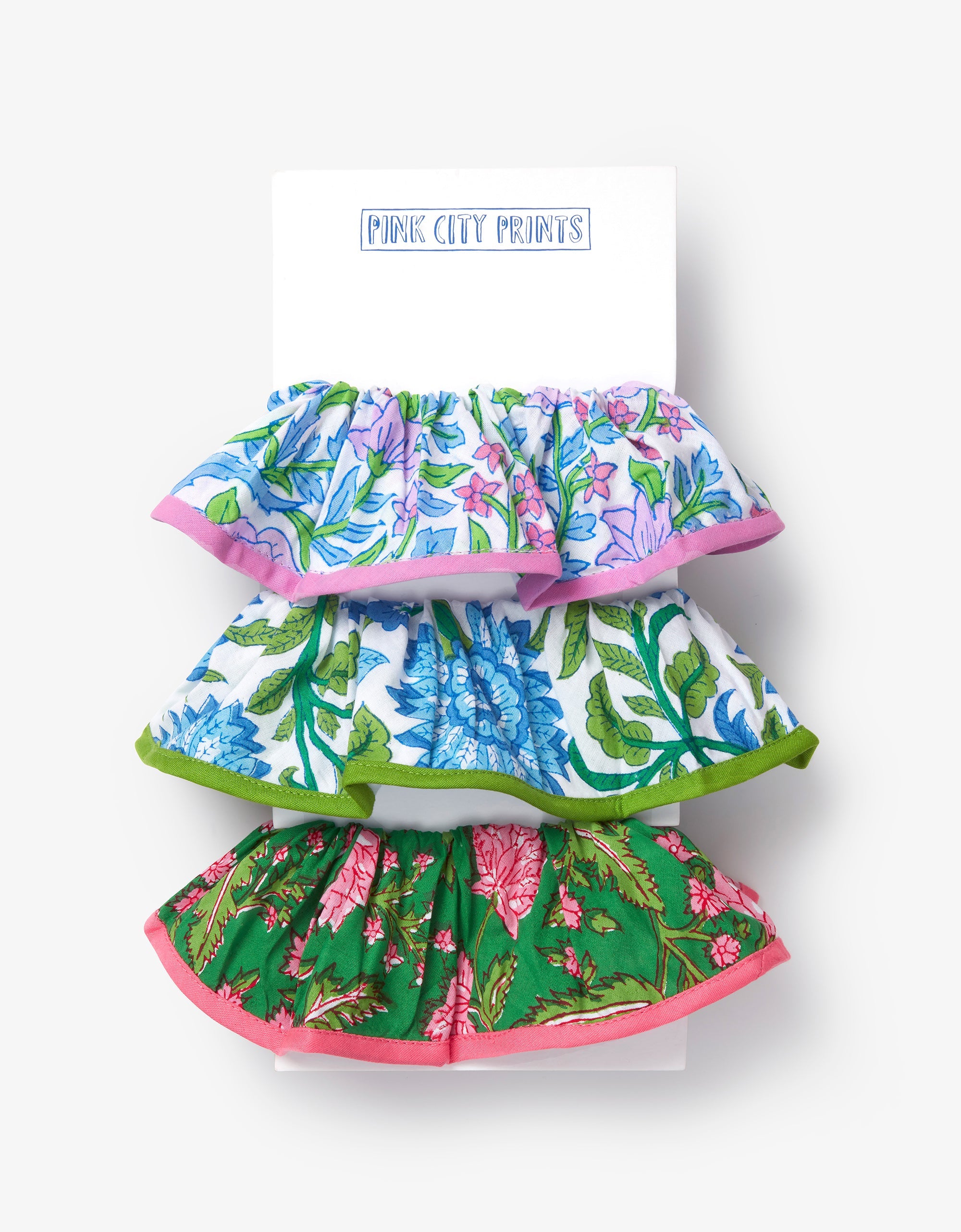 Pink City Prints Jungle Scrunchie Set