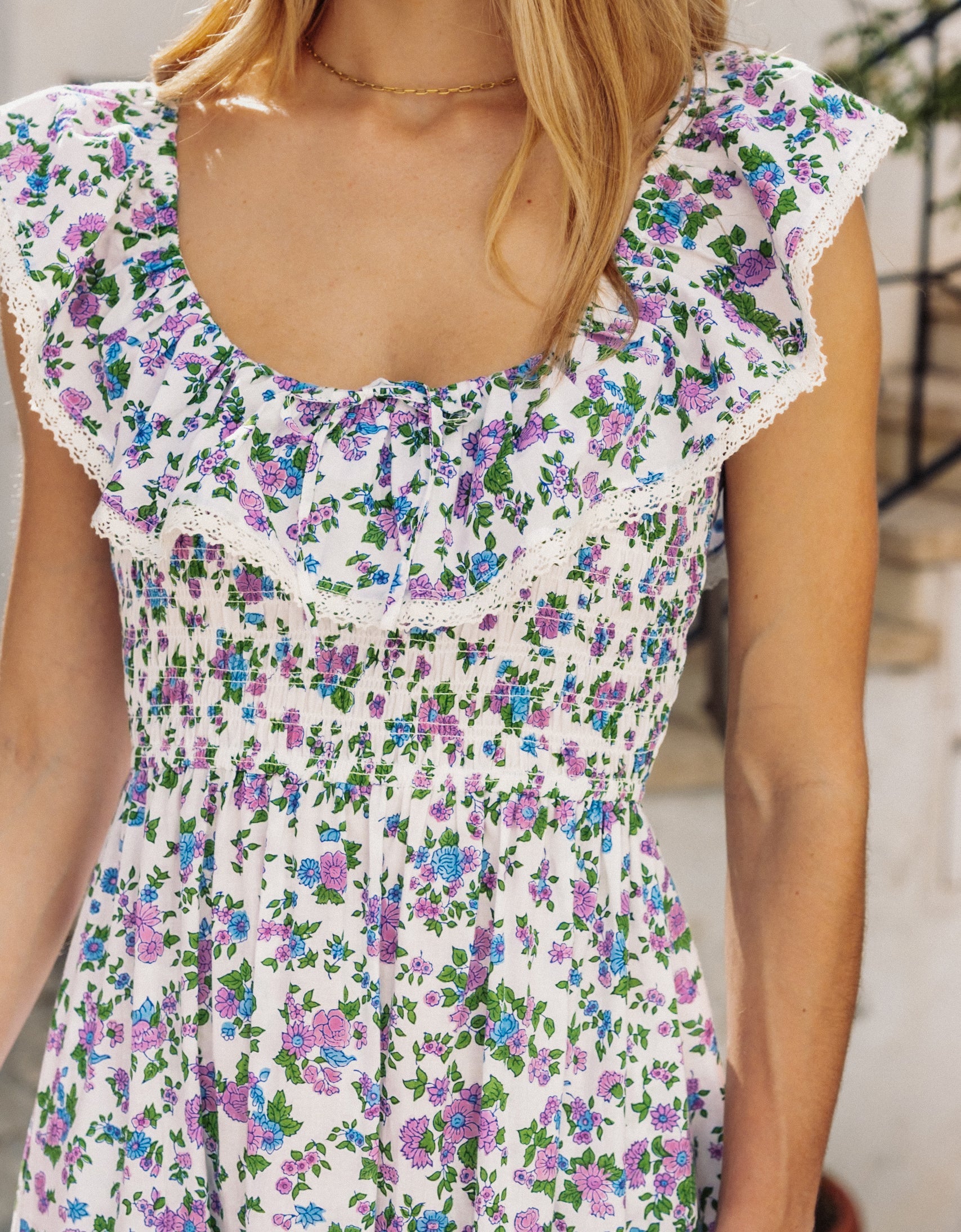 Pink City Prints Lavender Ditsy Susie Dress