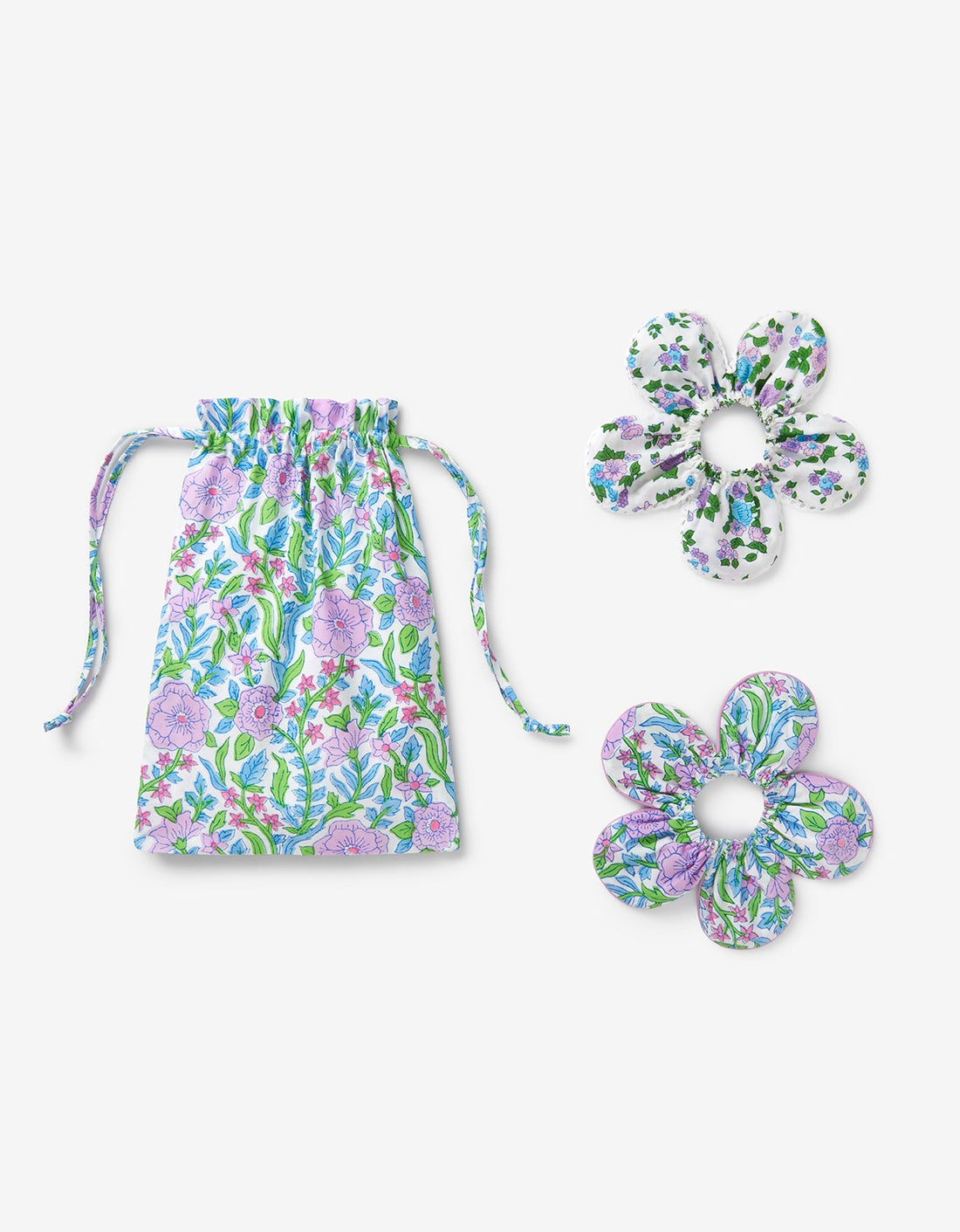 Pink City Prints Lilac Flower Scrunchie