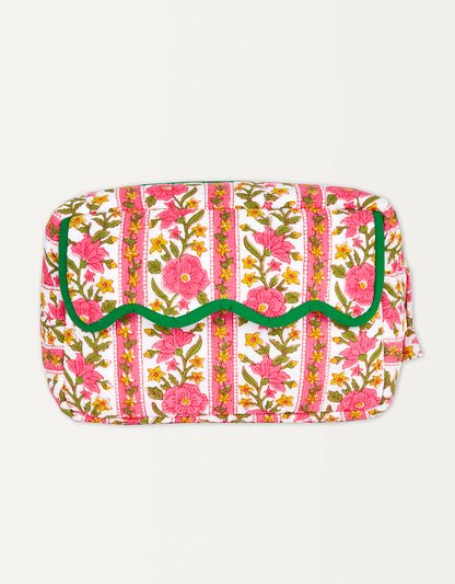 Pink City Prints Lime Border Scallop Washbag