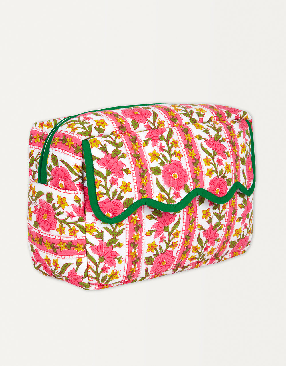 Pink City Prints Lime Border Scallop Washbag