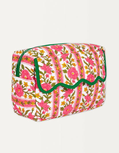 Pink City Prints Lime Border Scallop Washbag