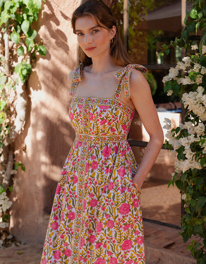 Pink City Prints Lime Fields Corfu Dress