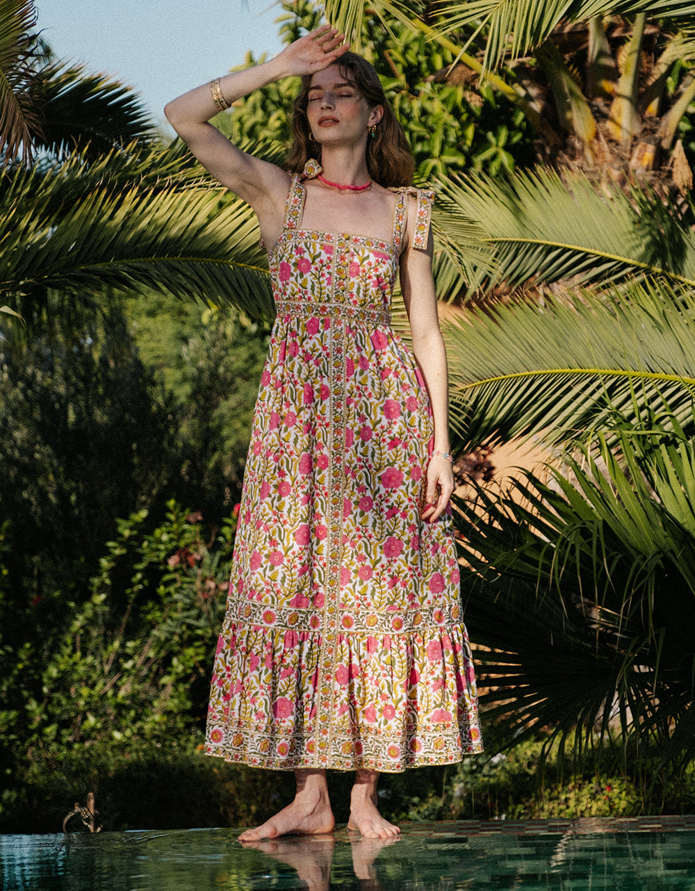 Pink City Prints Lime Fields Corfu Dress