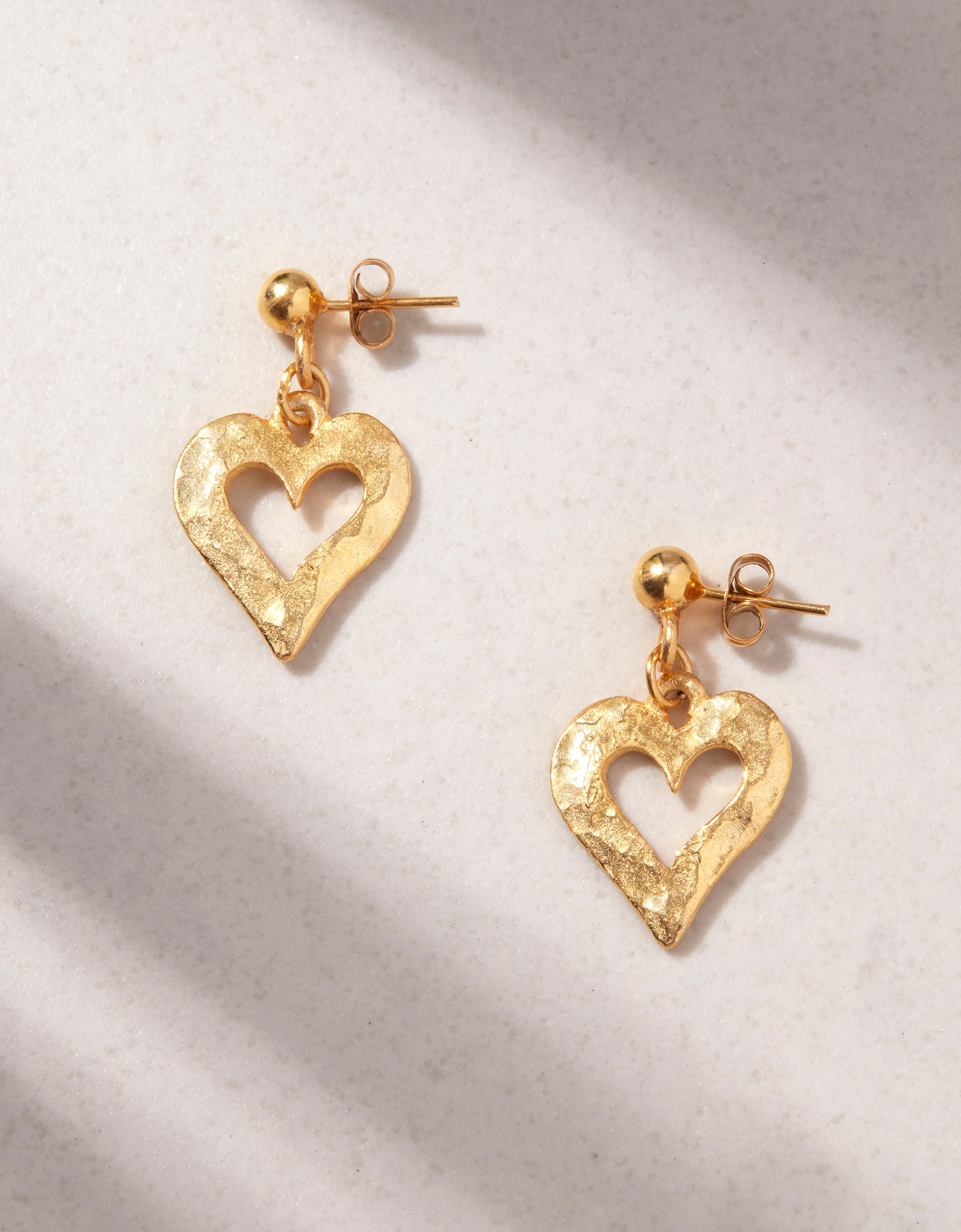 Pink City Prints Love Heart Earrings