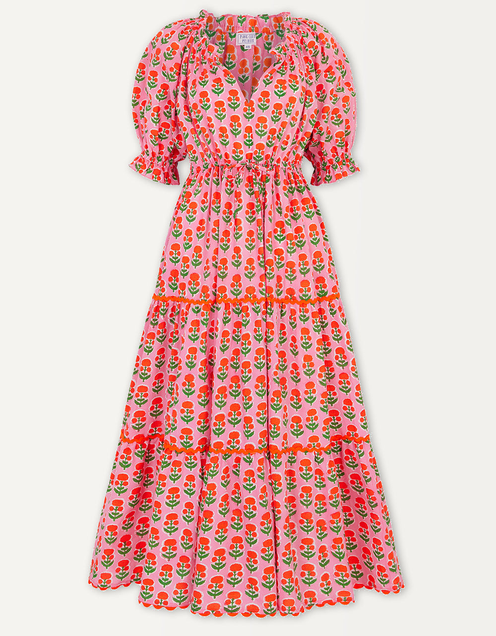 Pink City Prints Marigold Buta Calypso Dress