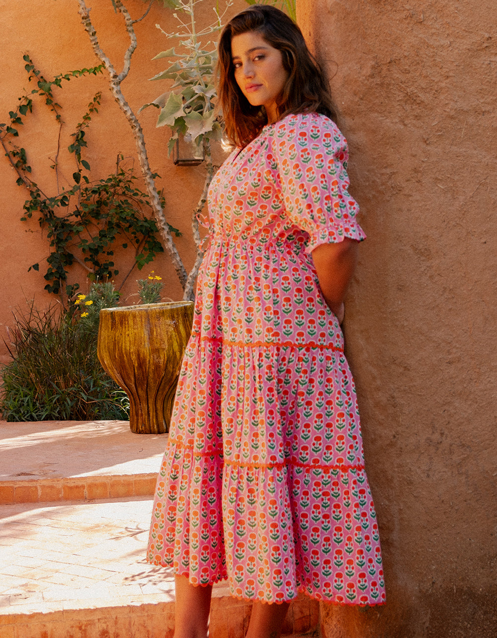 Pink City Prints Marigold Buta Calypso Dress