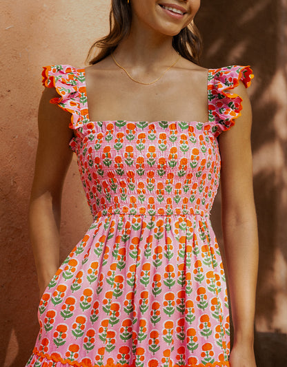 Pink City Prints Marigold Buta Jessica Dress