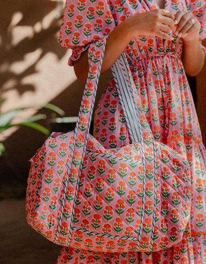 Pink City Prints Marigold Buta Weekend Bag