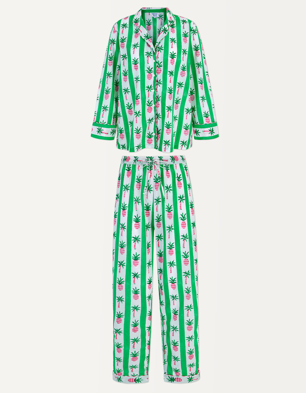 Pink City Prints Mint Pineapple Pyjama Set