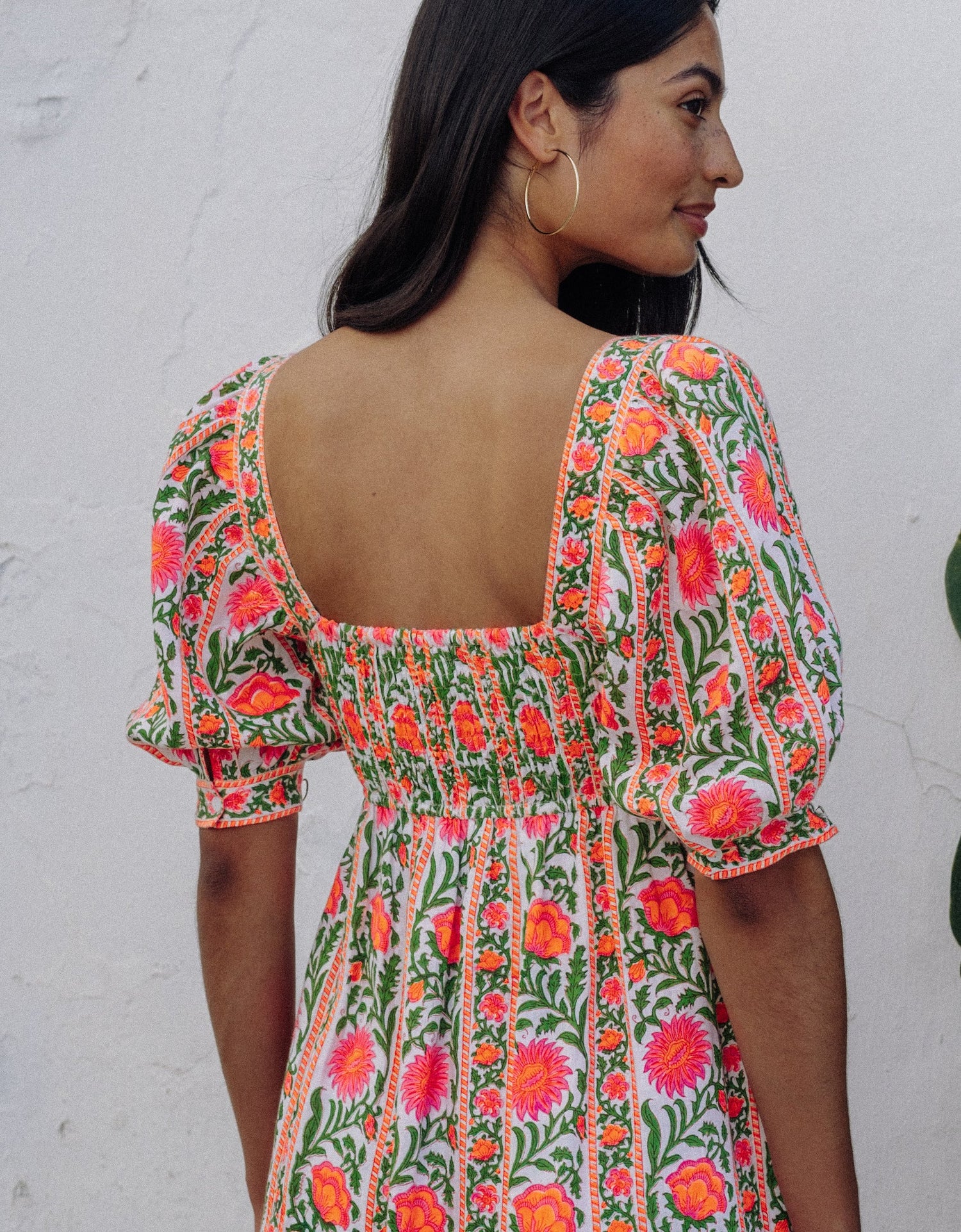 Pink City Prints Neon Border Elizabeth Dress