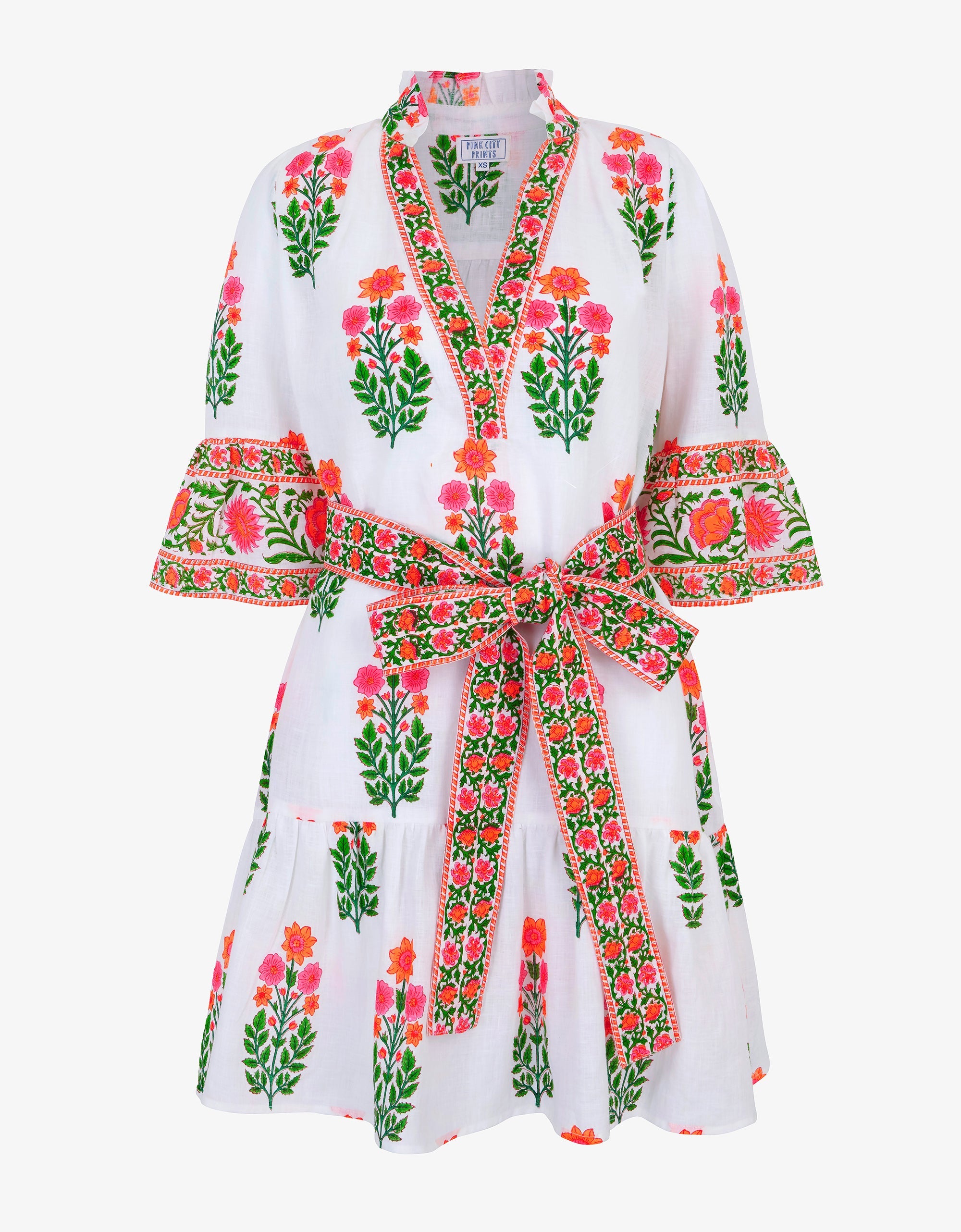 Pink City Prints Neon Botanical Palolem Dress