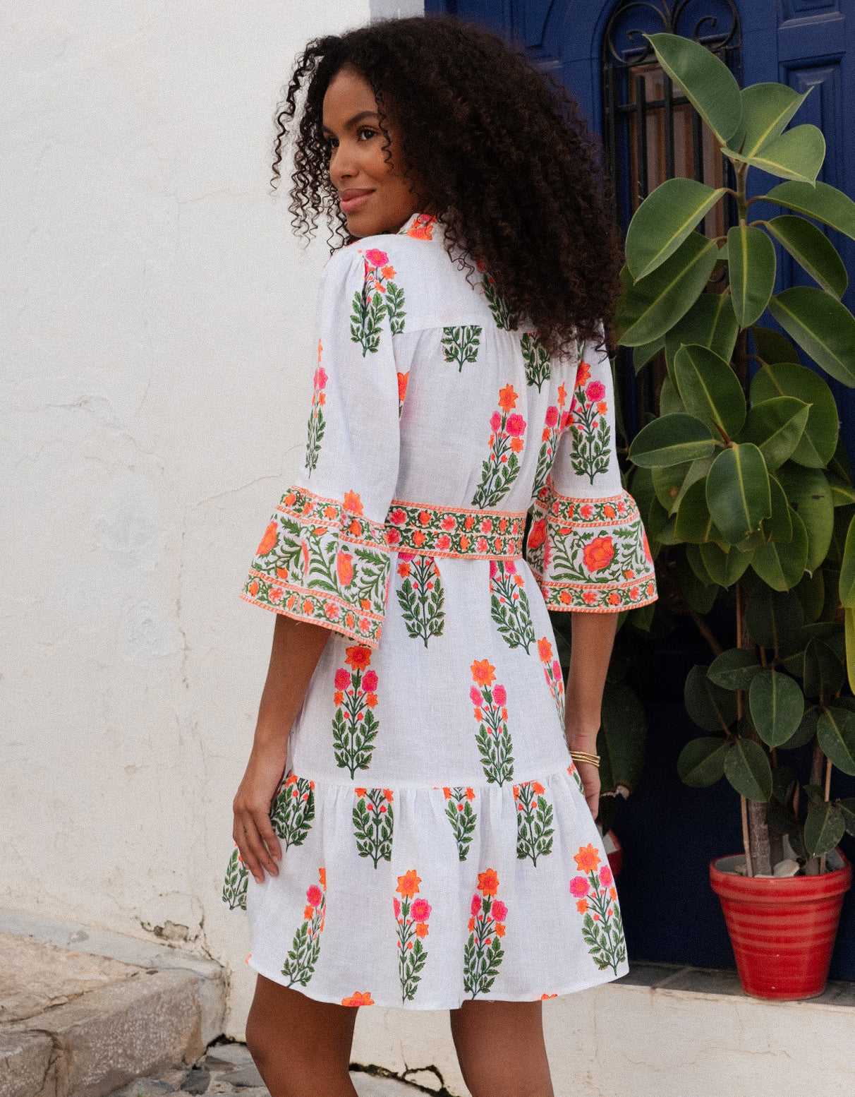 Pink City Prints Neon Botanical Palolem Dress