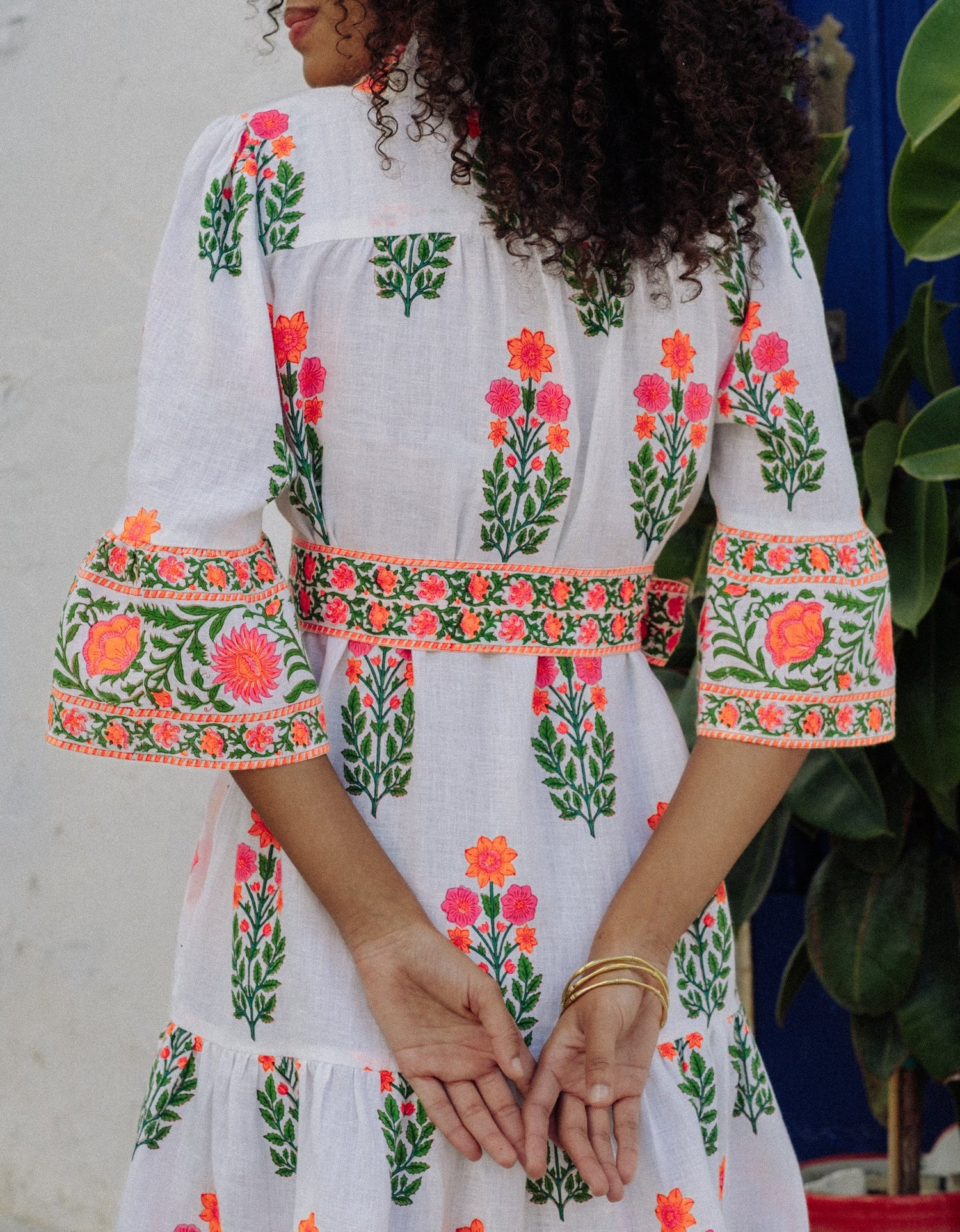 Pink City Prints Neon Botanical Palolem Dress