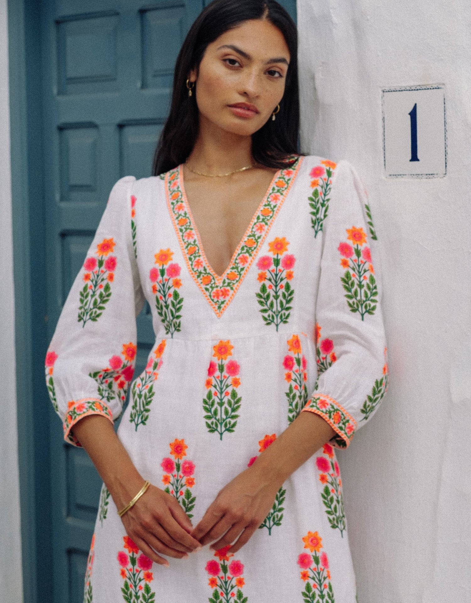 Pink City Prints Neon Botanical Pushkar Dress