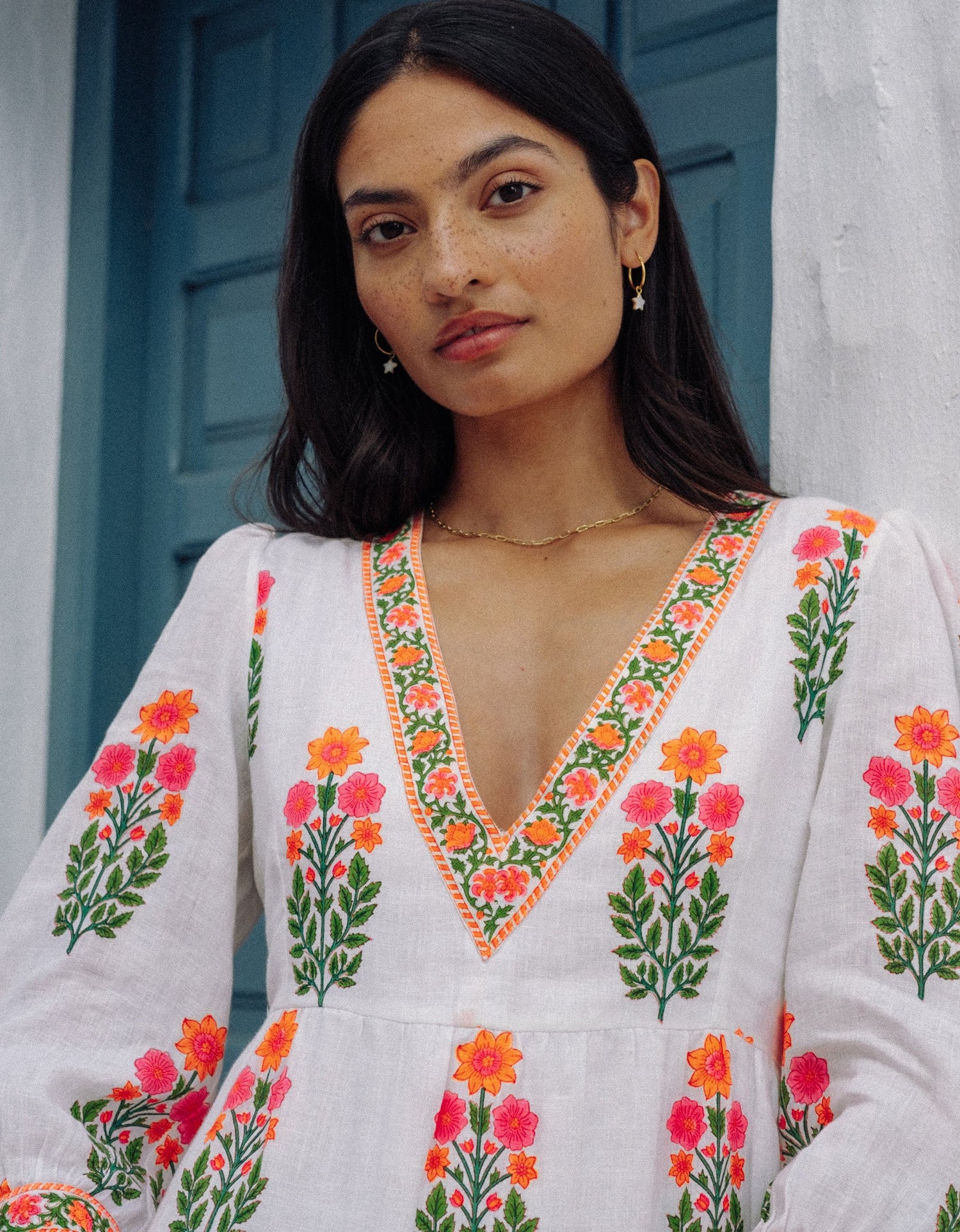 Pink City Prints Neon Botanical Pushkar Dress