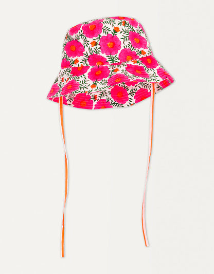 Pink City Prints Neon Poppy Bucket Hat