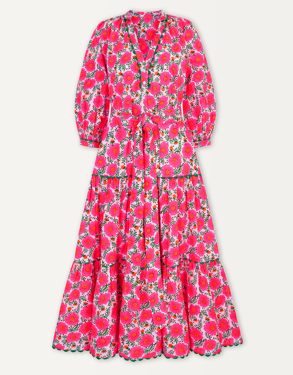 Pink City Prints Neon Poppy Marina Dress