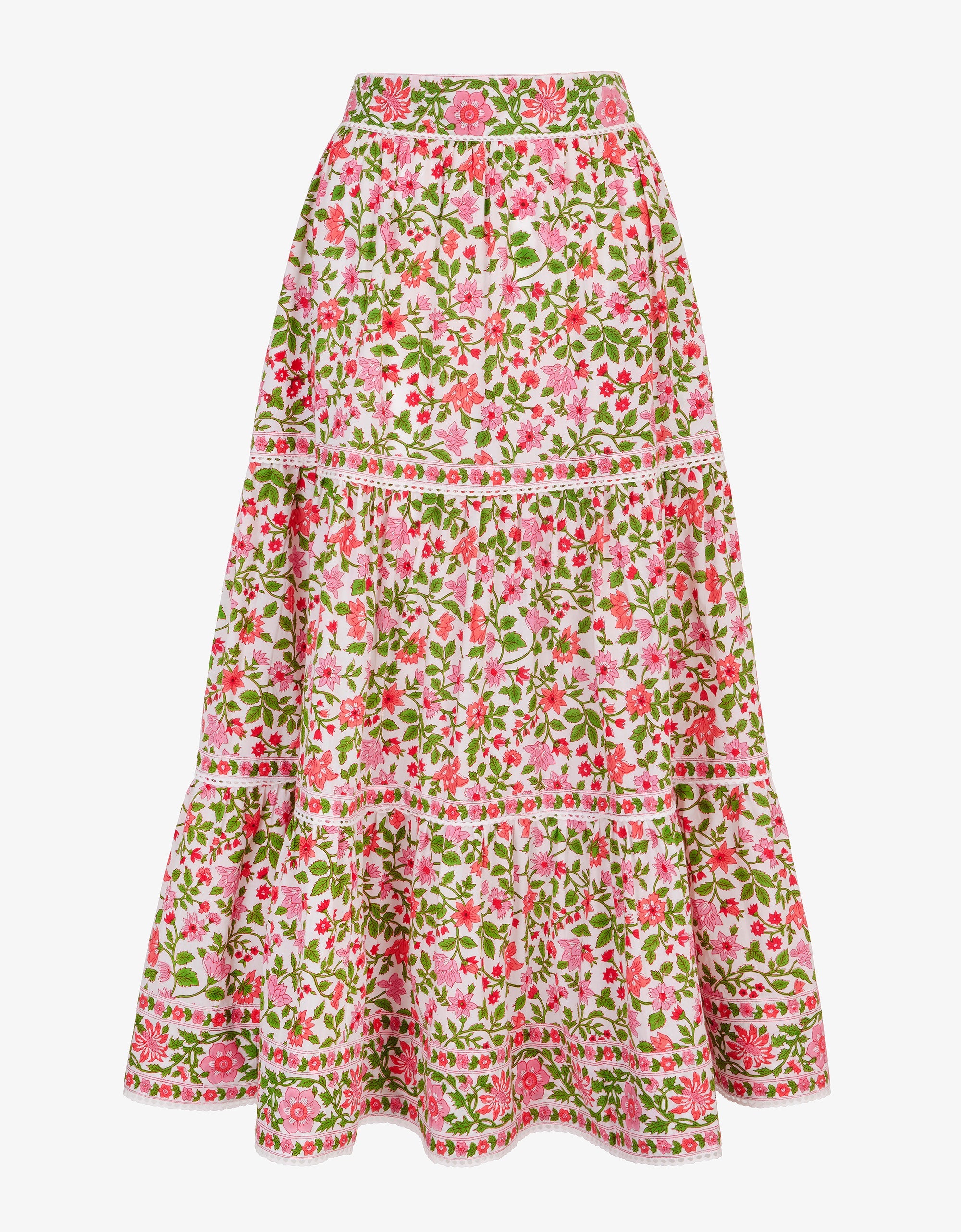 Pink City Prints Peach Jaal Fleur Skirt