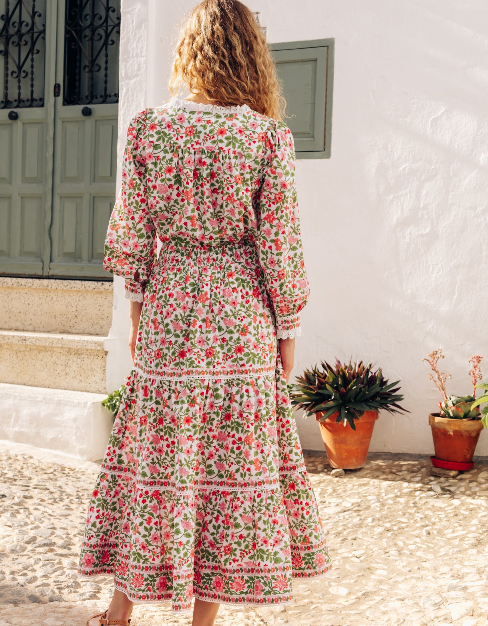 Pink City Prints Peach Jaal Fleur Skirt