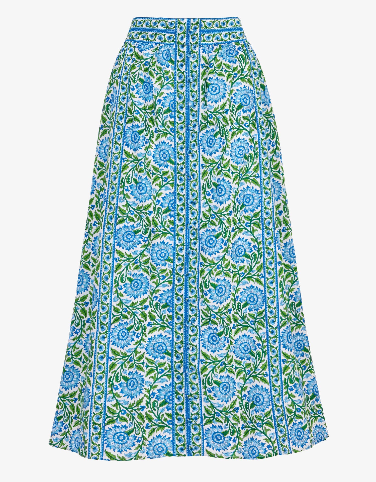 Pink City Prints Peacock Border Freya Skirt