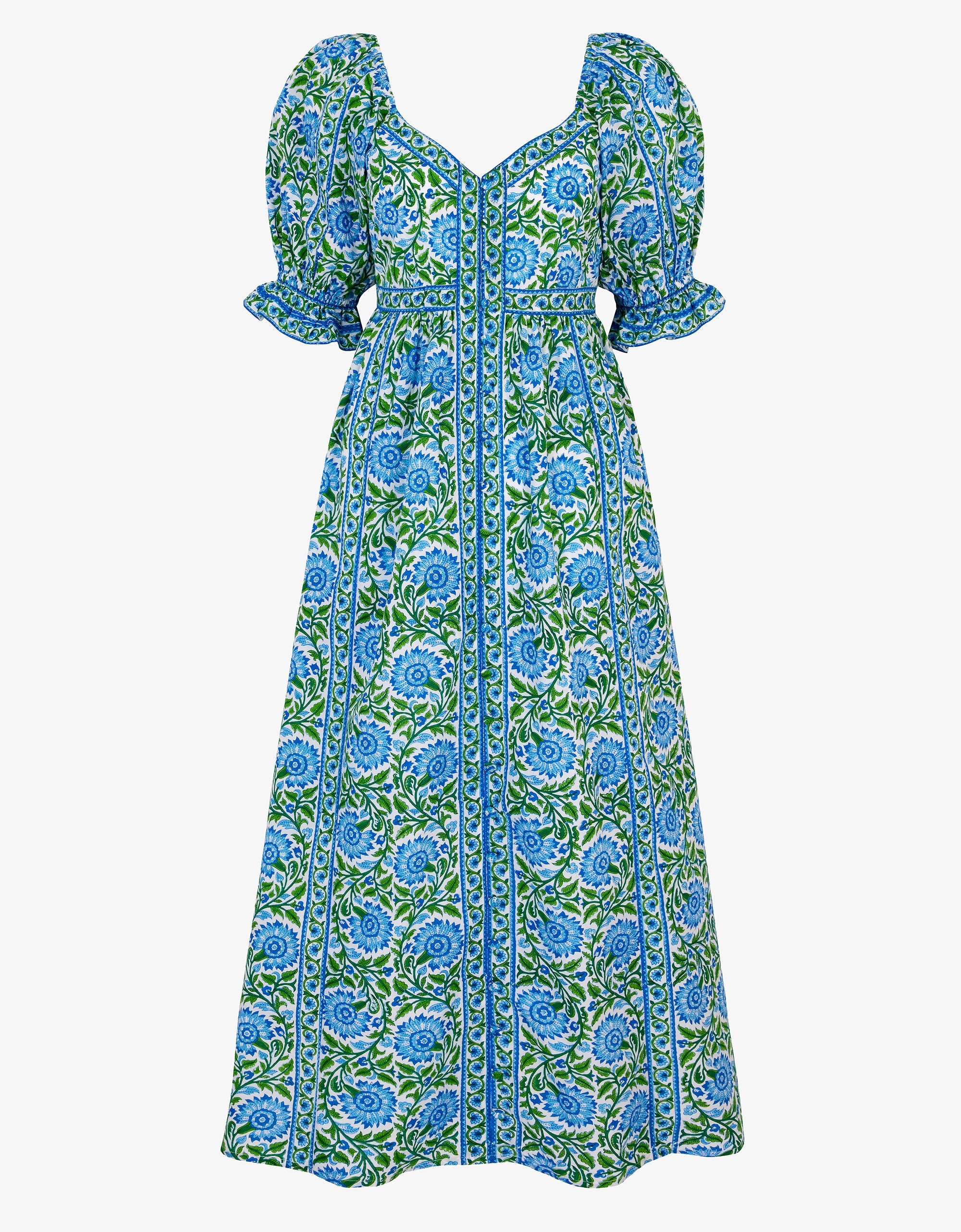 Pink City Prints Peacock Border Maree Dress