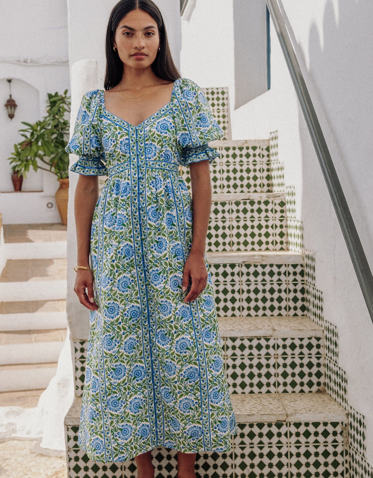 Pink City Prints Peacock Border Maree Dress