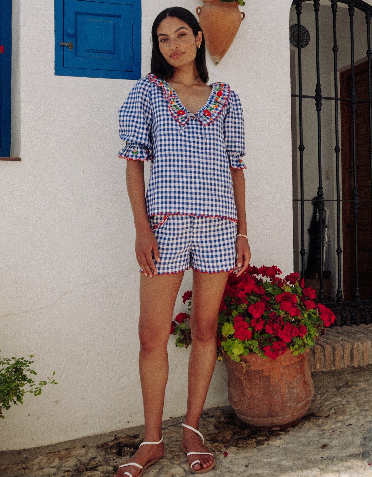 Pink City Prints Picnic Gingham Ava Shorts