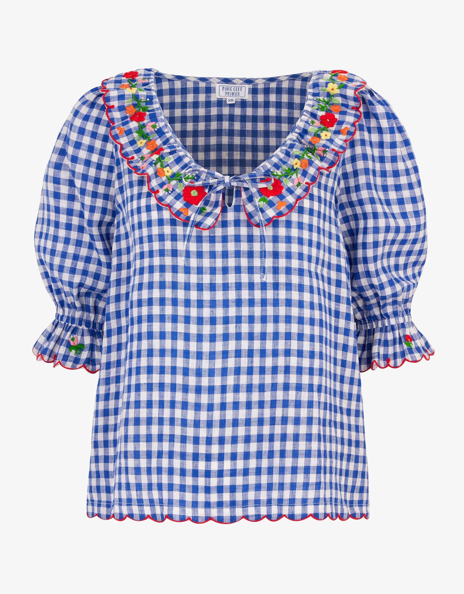 Pink City Prints Picnic Gingham Ava Top