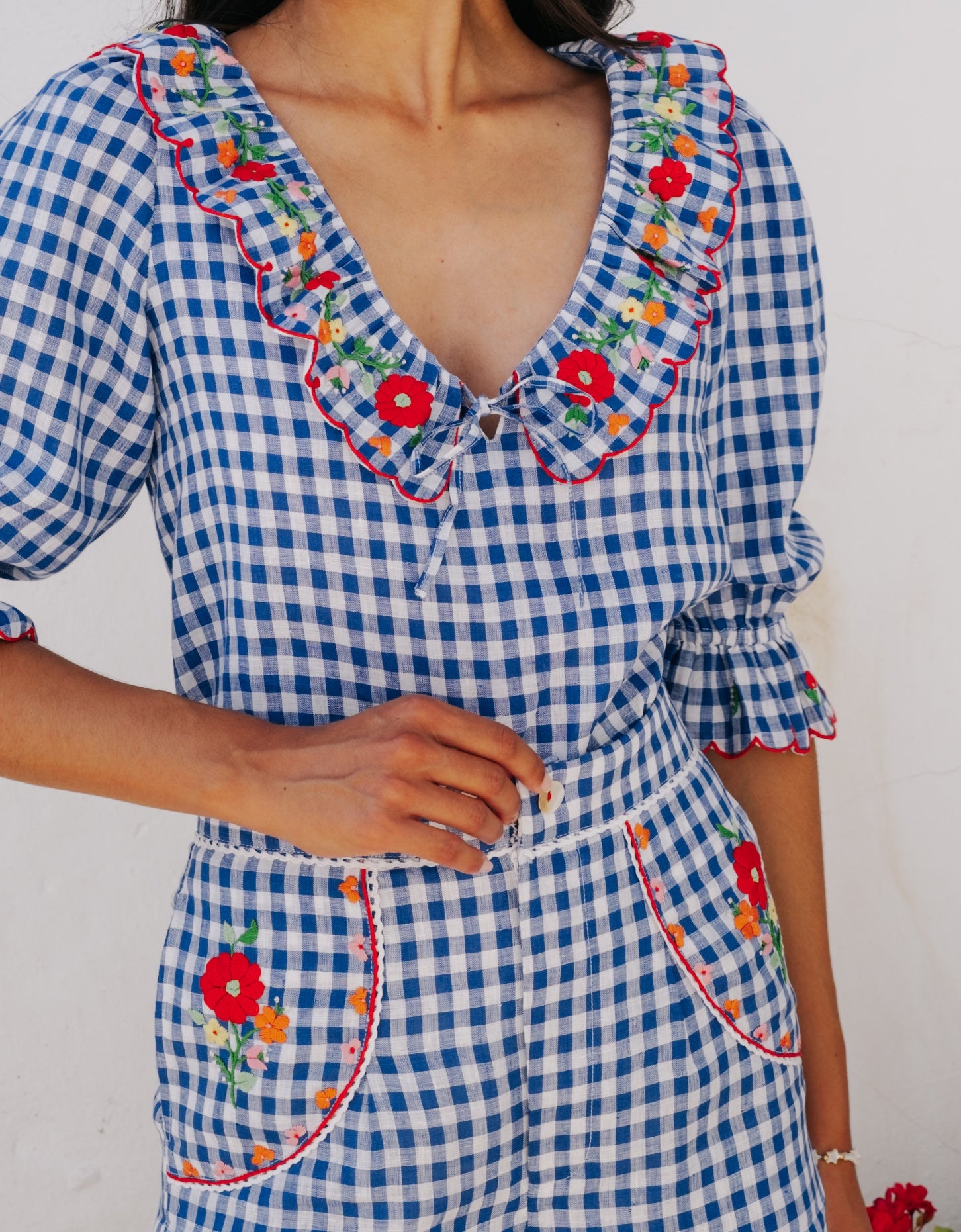 Pink City Prints Picnic Gingham Ava Top