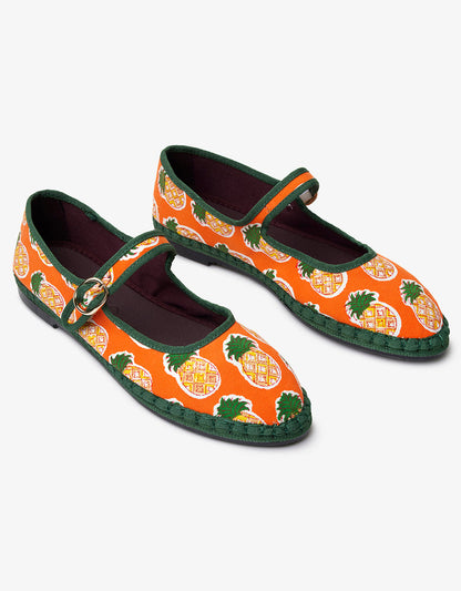 Pink City Prints Pineapple Print Maryjanes