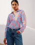 Pink City Prints Poets Stripe Gabi Shirt