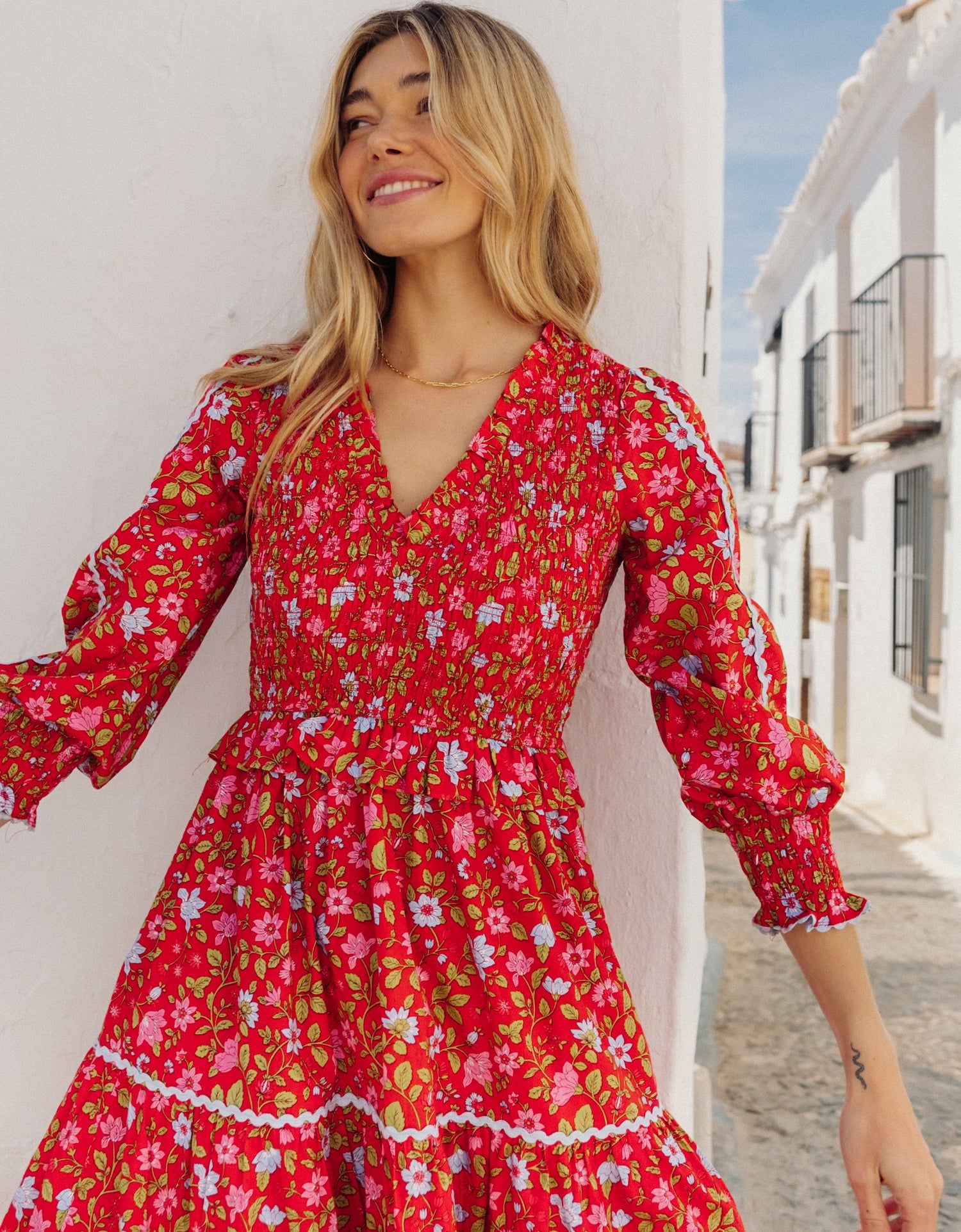 Pink City Prints Poppy Meadow Mia Dress