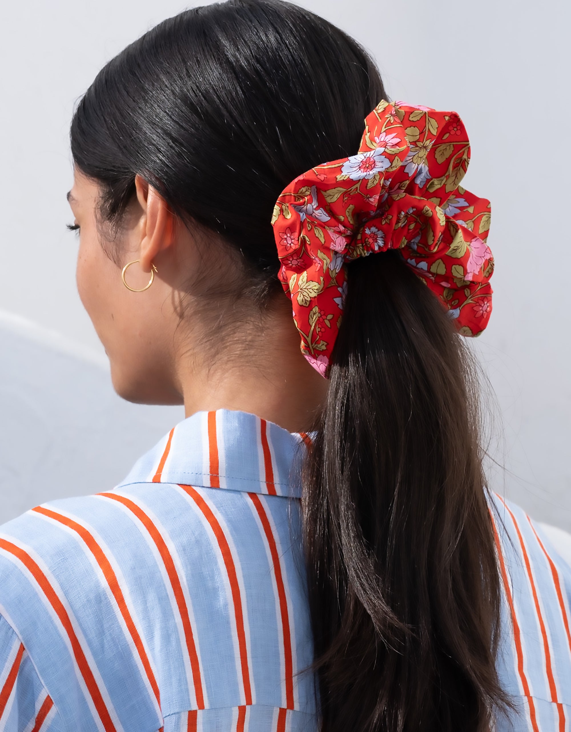 Pink City Prints Poppy Scrunchie Set