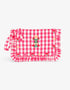 Pink City Prints Raspberry Ruffle Pouch