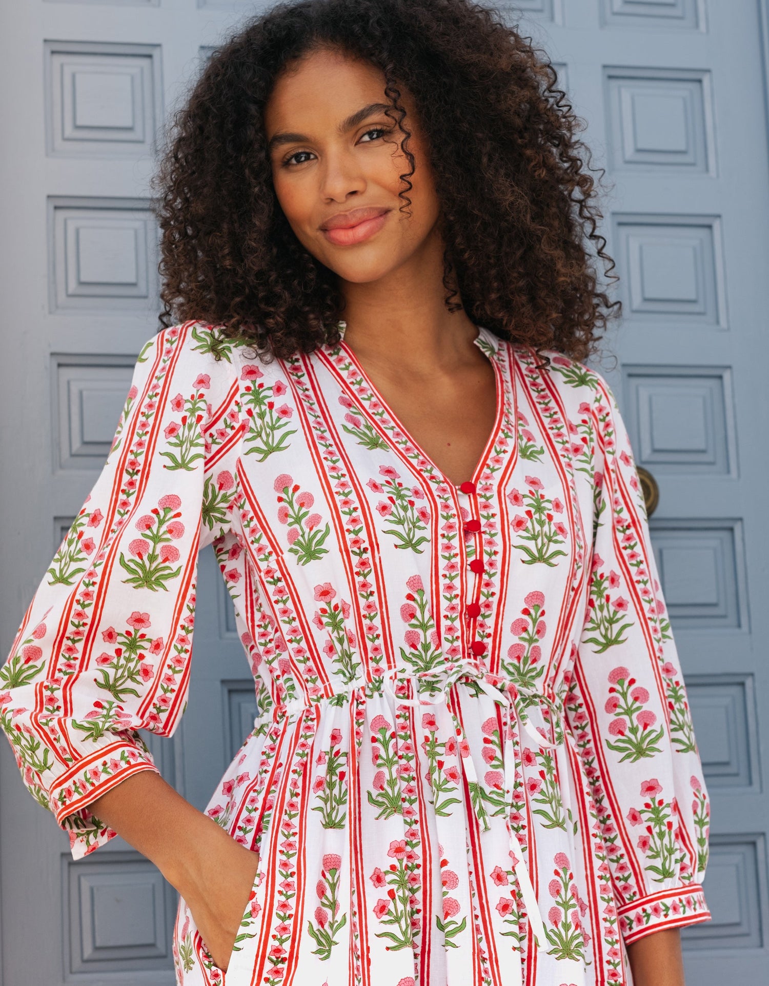 Pink City Prints Ruby Buta Maria Dress