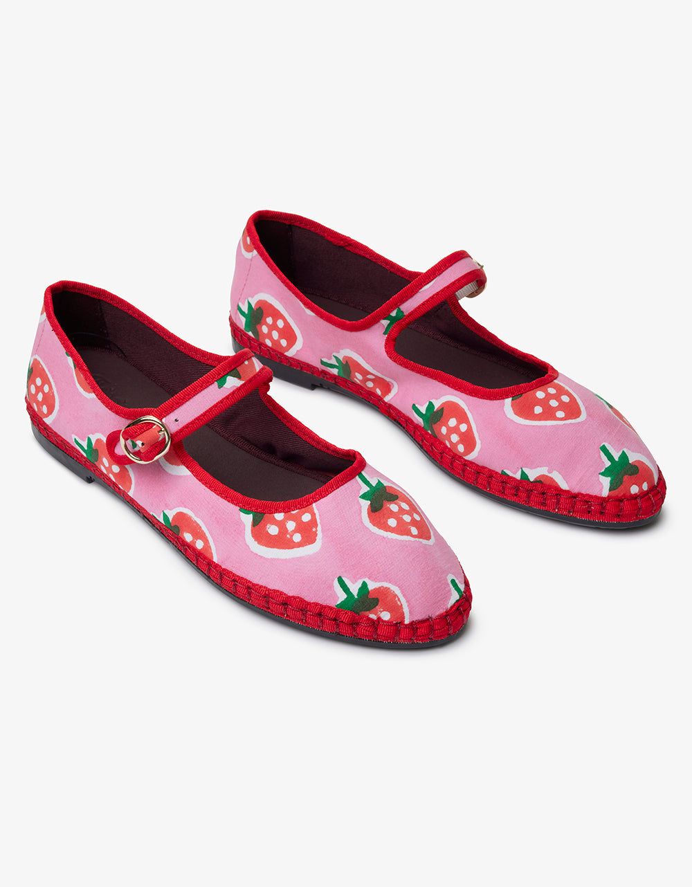 Pink City Prints Strawberry Print Maryjanes